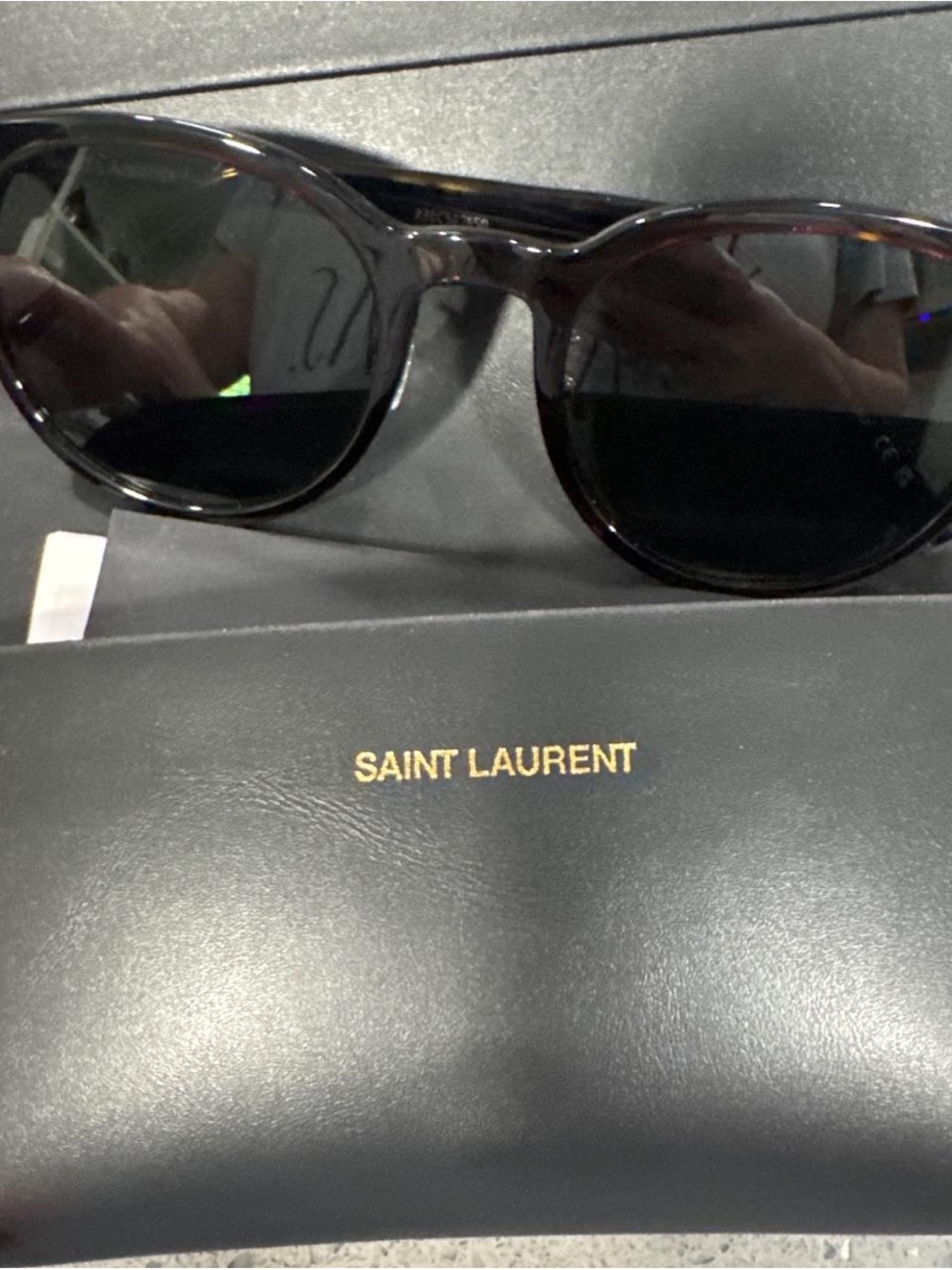 Saint Laurent Unisex Tortoiseshell Sunglasses - Classic Oval